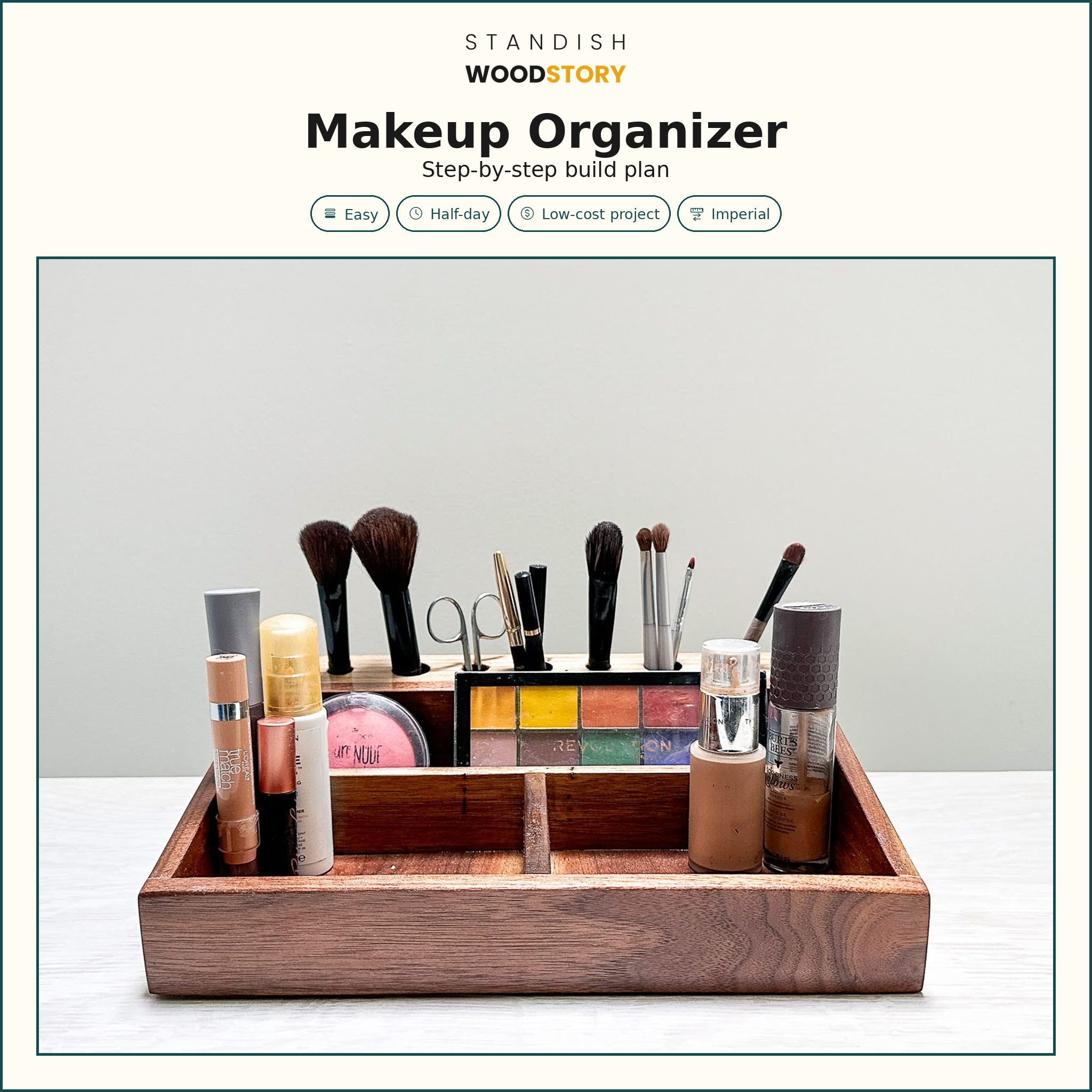 Makeup & Brush Organizer Plan