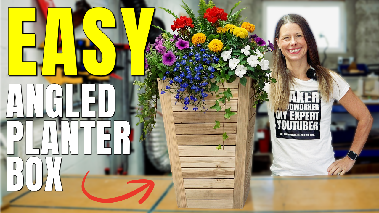 Angled Tall Planter Box [DIY Woodworking Plan]