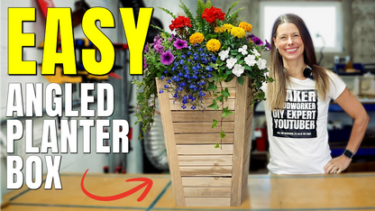 Angled Tall Planter Box [DIY Woodworking Plan]