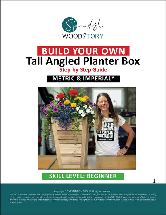 Angled Tall Planter Box - Woodworking Plan