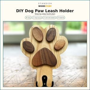 DIY: Dog Paw Leash Holder (SVG, Lightburn, Illustrator, Print Download)
