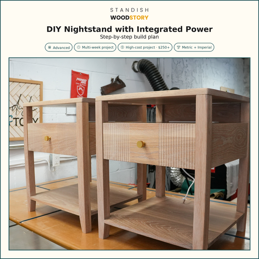 DIY Nightstand with integrated power