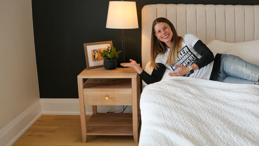DIY Nightstand with integrated power [DIY Woodworking Plan]