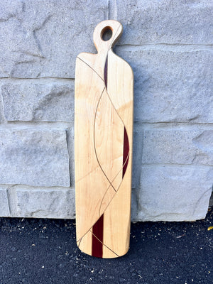 Maple Swirl Serving Board with Handle