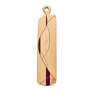 Maple Swirl Serving Board with Handle