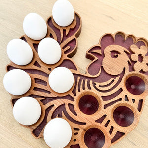 Layered Wood Farmhouse Egg Display