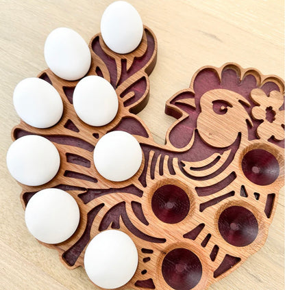 Layered Wood Farmhouse Egg Display