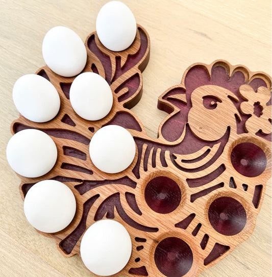Layered Wood Farmhouse Egg Display