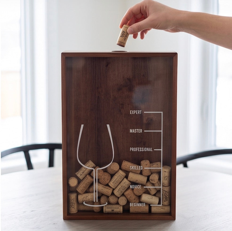 Wooden Wine Cork Collection Box