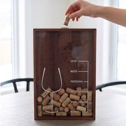 Wooden Wine Cork Collection Box
