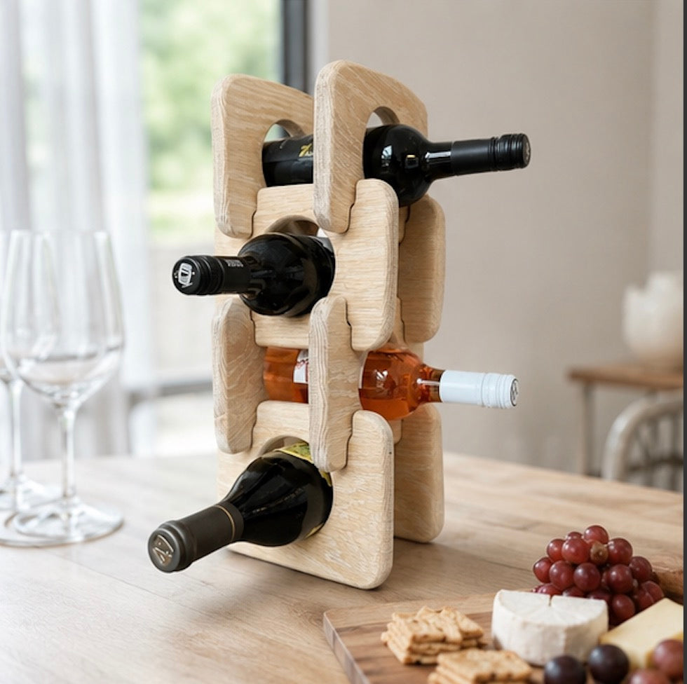 Puzzle Piece Wine Rack