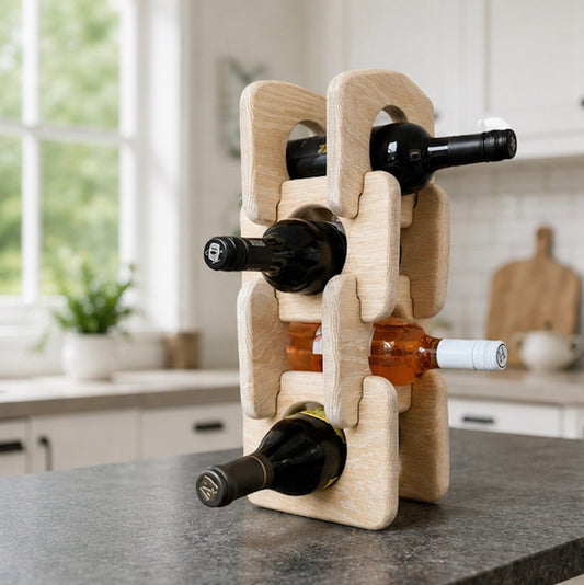 Puzzle Piece Wine Rack