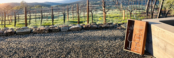 Niagara vineyard Dualridge sign at golden hour